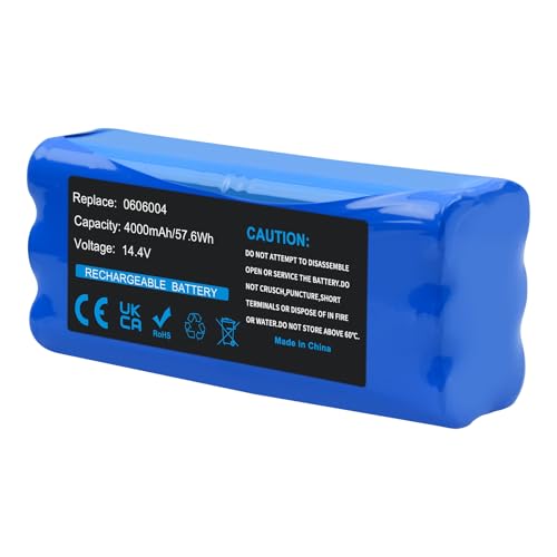 Awekamer 14,4V 4000mAh Ni-MH Remplacement Batterie pour Dirt Devil Libero M606 M606-1 M606-2 M606-3 M606-4 Spider M607 M612 M611 M610 pour Ecovacs Dibea ZN101...