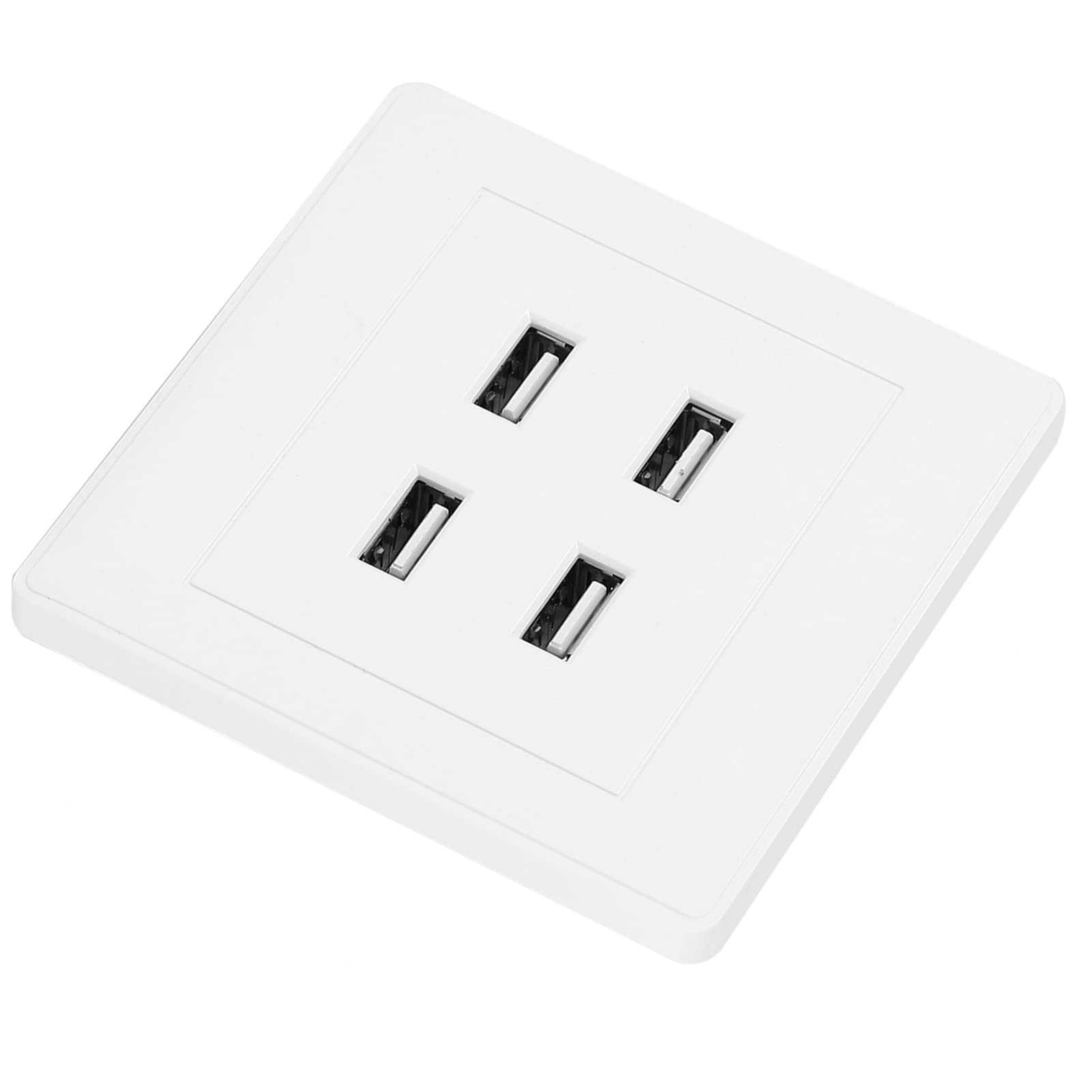 needlid 4 USB Ports USB Wall Mounted Socket, Wall Mounted DC 5V Coltage&Over- USB Outlet, Office for Home Hotel Public Places