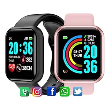 Relogio Inteligente Smartwatch D20 Bluetooth IOS e Android (Preto)