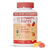 SmartyPants Kids Complete Gummy Vitamins: Multivitamin & Omega 3 Fish Oil (DHA/EPA Fatty Acids), Vitamin D3, Methyl B12, 90 Count