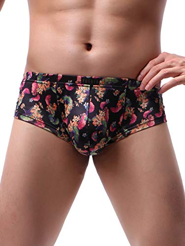 IKINGSKY Men's Ginkgo Biloba Underwear Sexy Cheeky Boxer Briefs Stretch Mens Printed Thong - Image 2