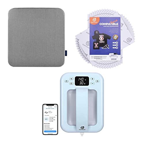 Smart Heat Press Machine For T-Shirts,Printable Htv Heat Transfer Vinyl For Inkjet & Laserjet,Heat Press Pad For Cricut Easypress/Easypress 2 #TOP26
