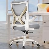 Ergonomic Office Chair with Lumbar Support - Adjustable Computer Desk Chairs for Home Office, Gaming, and Work - Comfortable and Supportive Desk Chairs for Adults(Grey Gold)