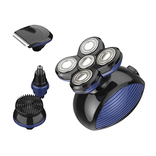 UKCOCO Rasoio Elettrico Uomo Ricaricabile Usb Trimmer Multifunzionale Barba Capelli Testa Corpo Taglio Preciso e Pulizia Semplice