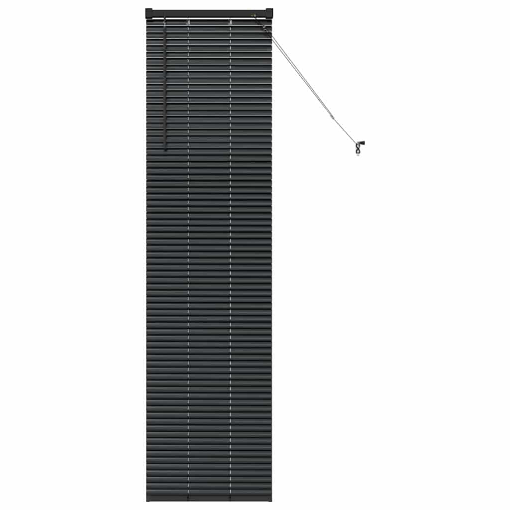 Fensterjalousie Mit Vorhängen, Aluminium Material, Matt Oberfläche, rollos für Fenster, rollos & jalousien, Geeignet für Wohnzimmer Schlafzimmer, Schwarz, 45 x 175 cm