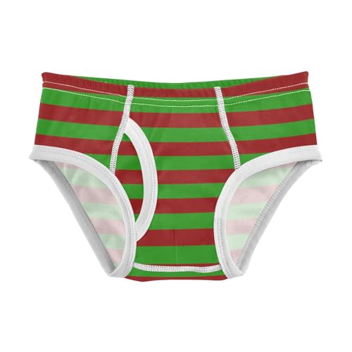 Red Green Stripe Toddler Boy's Underwear 2T