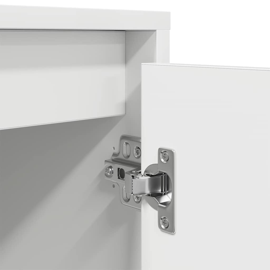 vidaXL Mobile Porta TV con Luci LED Bianco 100x41x50 cm, Mobile TV, credenza TV, Armadio Hi-Fi, banco TV, Mobile Porta TV, Mobile multimediale