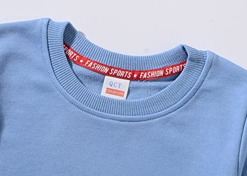 Fall Sweatshirts For Boys Crewneck Relaxed Fit Oversized Pullover Sweatshirt Kids Soft Cotton Solid Workout Tracksuit2