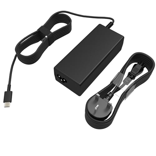 Universal 65W USB C Laptop Charger Compatible with Lenovo Dell HP Samsung Asus Acer Google UK Chromebook Charger 45W Type C Fast Charging AC Adapter Power Cord