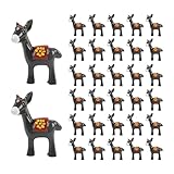 HUIANER Miniature Donkey 30PCS Mini Donkey Figures Fairy Garden Donkey Resin Donkey Figurine Moss Landscape Decoration DIY Craft Home Decor