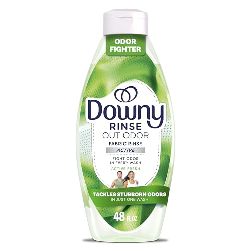 Downy RINSE & REFRESH Laundry Odor Remover and Fabric Softener for Activewear, Active Fresh Scent,...