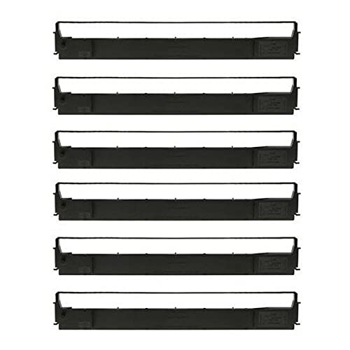 Cintas para impresora compatibles paquete x6 negras miniatura 2