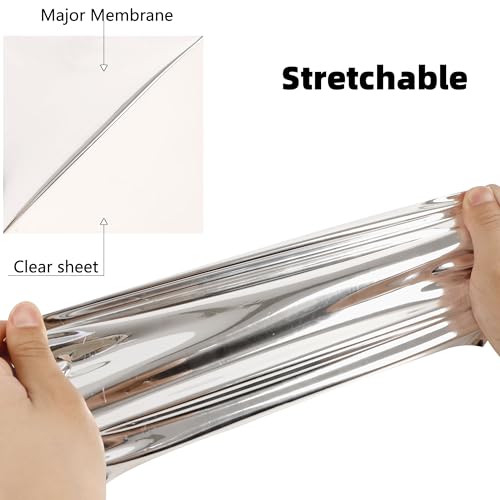Image of FUNKAKA Heat Transfer Vinyl Soft Silver HTV Rolls, 12 inch x 9ft