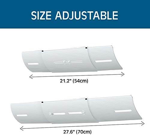 AIR WING Slim, Length & Angle Adjustable Air Conditioner Deflector Helps Cooling/Heating Air Circulation, Anti Blast, Wind Baffle and Direction, Anti-Condensation (Set of 2)
