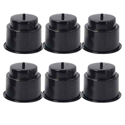 Portavasos plástico negro NovelBee 6 piezas miniatura 2