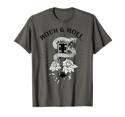 Rock and Roll Serpent Rose Hard Rock & Roll Rocker Concert T-Shirt