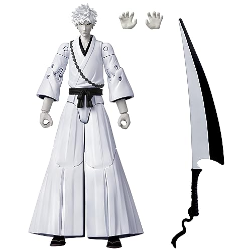 BANDAI - Anime Heroes - Bleach - Figurine Anime Heroes 17 cm - White Kurosaki Ichigo - Licence Officielle Bleach - Figurine d'action articulée Ichigo - 36974