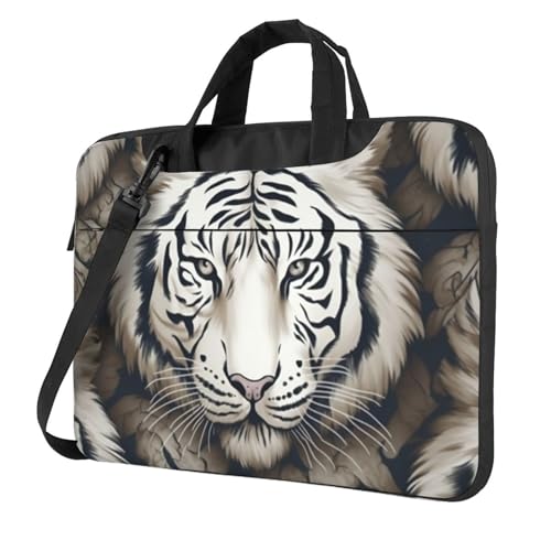 Sacoche ordinateur étanche tigre blanc pour protéger votre PC de la pluie