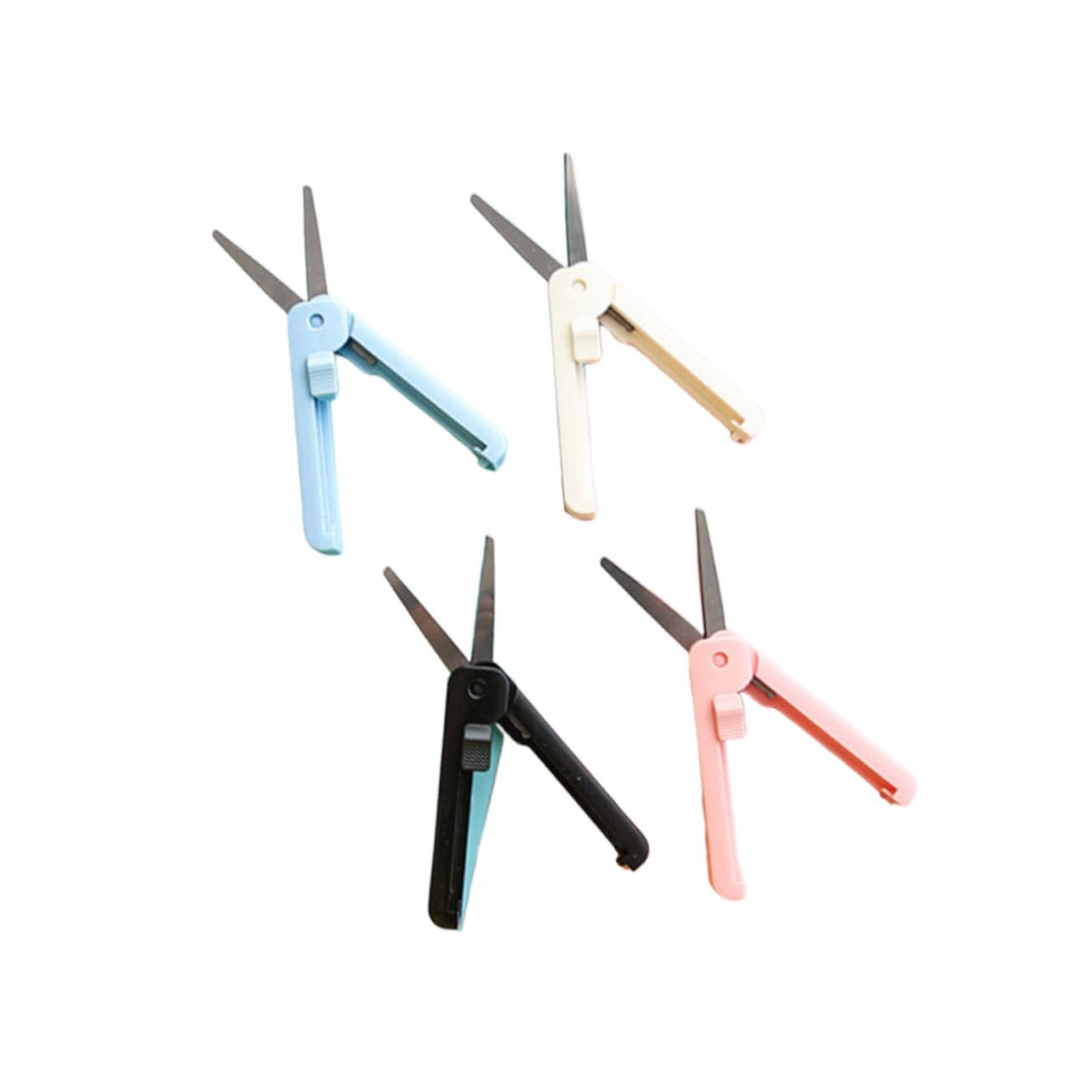 STOBOK 8piezas Tijeras Plegables Portátiles De Inoxidable Para Oficina Cocina y Manualidades Mini Cortadoras Seguras y Mixtos