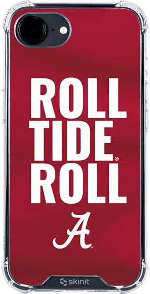 Skinit Clear Phone Case Compatible with iPhone 16e - Officially Licensed University of Alabama Roll Tide Roll Design