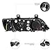 [For 1996-2002 BMW Z3] LED Halo Ring Black Projector Headlight Headlamp Assembly, Driver & Passenger Side