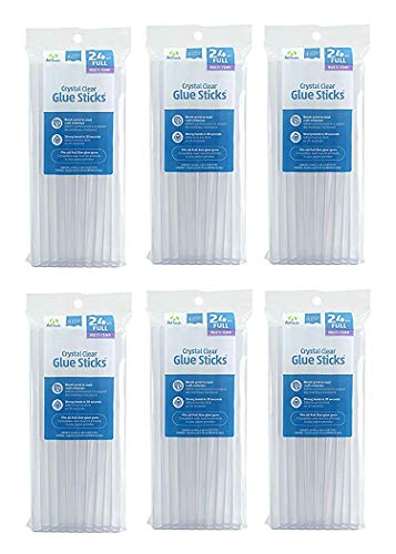 Ad-Tech W220-11ZIP24-CASE Hot Glue Sticks, 144 pcs or 6 bags, Full Size, Clear