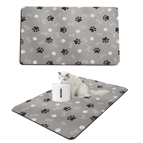 DICOCO ペットマット 高吸水 防水 洗える 滑り止め ペットパッド 犬猫兼用 介護用 消臭 繰り返し使用可能 リビング対応 トイレトレーニング おしっこ対策 柔らかい肌触り 3サイズ対応 グレー 45x60cm