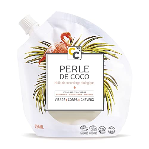 COMPTOIRS ET COMPAGNIES - Aceite de coco virgen – Hidrata, repara y suaviza – Cara corporal y cabello – Certificado Cosmos Organic – 250 ml