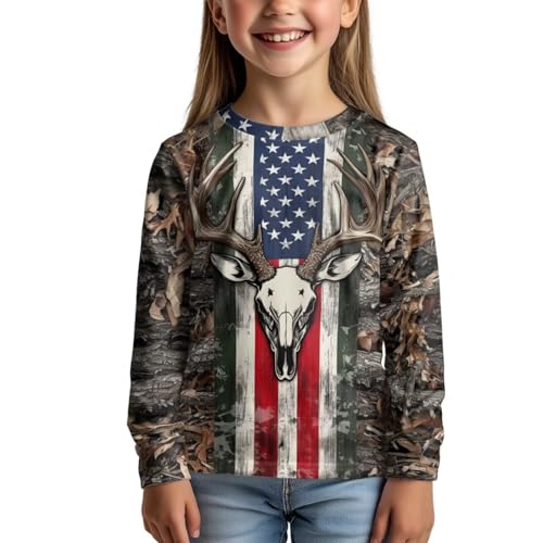 Image of Uourmeti Long Sleeve Tops for Boys Graphic T Shirts Teen Girls Active Pullover Tees