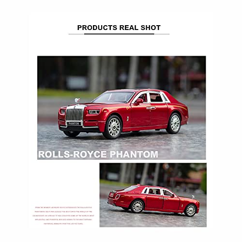 Alloy Collectible Red Rolls Royce Phantom Toy Pull Back Vehicles Diecast Model Car #TOP4