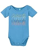 Sod Uniforms Detroit Michigan Retro Printed Infant Bodysuit Baby Romper Light Blue 6-12 Month