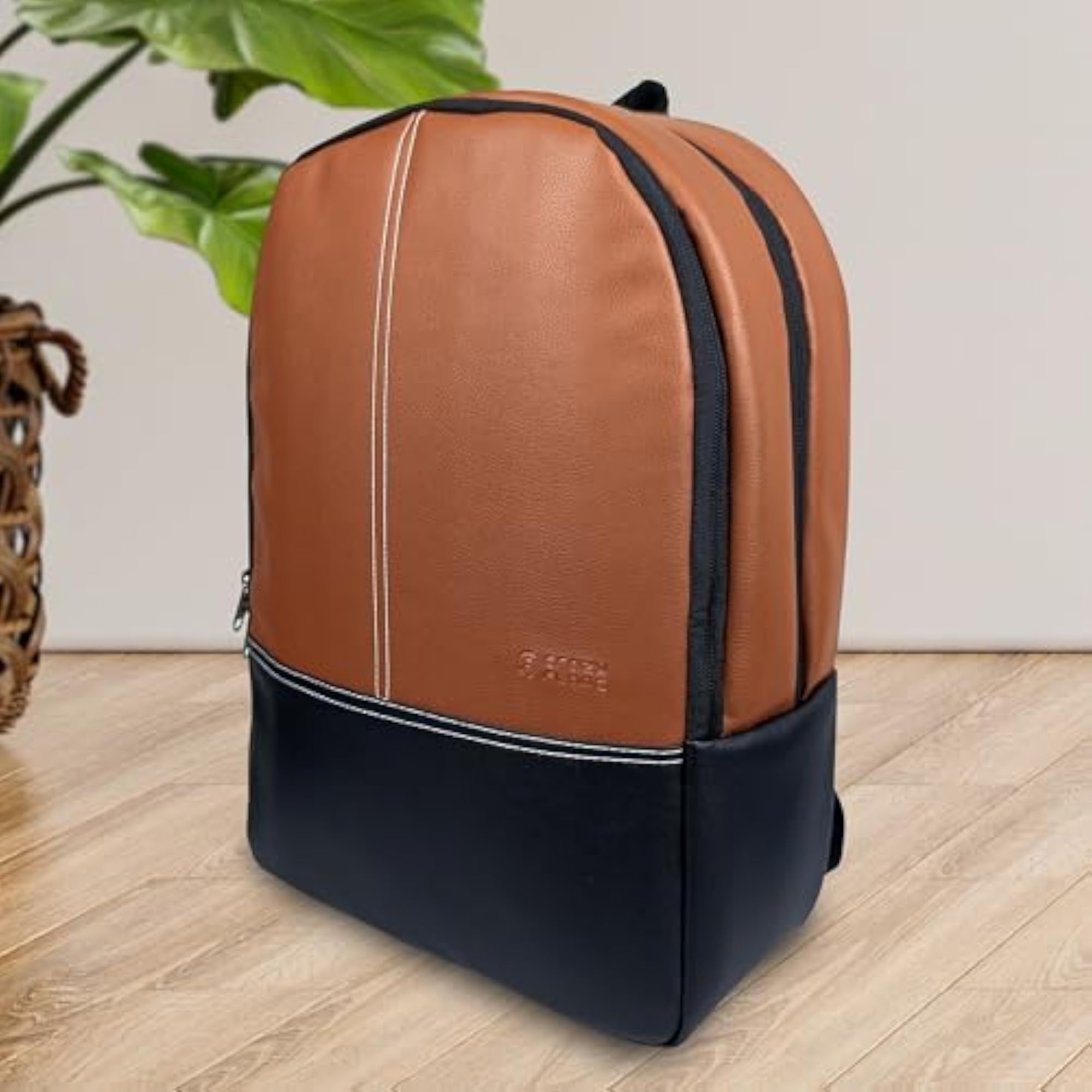 22L Two In One PU Leather Laptop Backpack