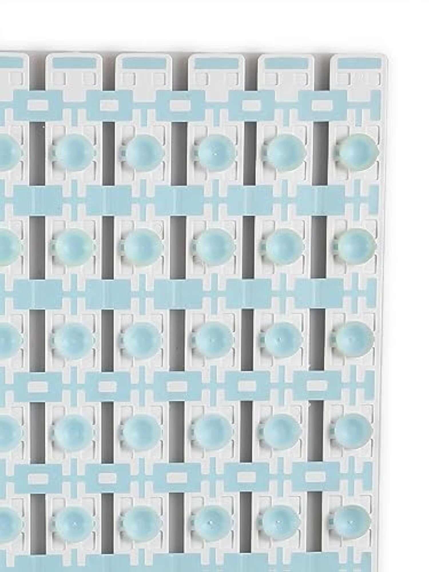 Blue Striped Anti-Skid Rubber Shower Mat
