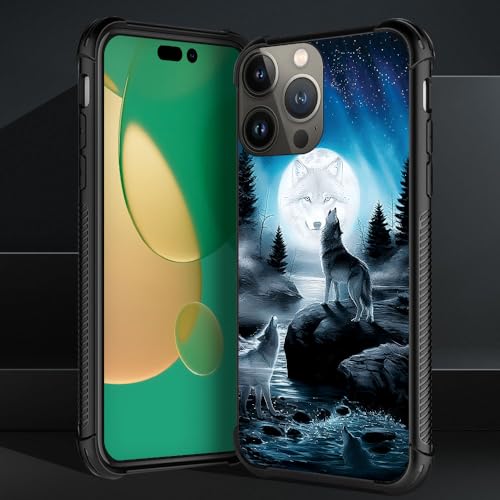 CARLOCA Compatible with iPhone 14 Pro Max Case,Star Howling Wolfs Graphic Design Shockproof Anti-Scratch Drop Protection Case for iPhone 14 Pro Max - image 4