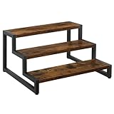 YINMIT Spice Rack Organizer for Countertop, 3 Tier Kitchen Counter Shelf, Wooden Tiered Display Stand Riser Shelf