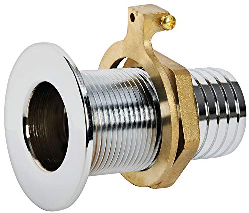 Passe-Coque Ras Laiton chromé de haute précision OSCULATI 2 x 56 mm