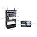 Grand Fusion Stow-N-Go Packing Organizer for Luggage, Portable Hanging Travel Shelves, Carry-On Closet, Hanging Packing Cubes, Collapsible Carry-On Organizer for Cruises & Hotels. Black - L