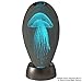 HALF OFF PONDS - 6 inch Blue Glass Jellyfish Paperweight, Glow In The Dark with 6-Color Changing LED Lighted Base Stand