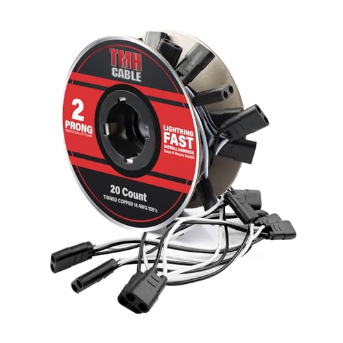 Faisceau de fils 18 AWG TMH avec double prise femelle pour installation LED sans tracas