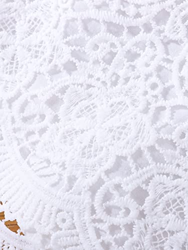Image of WDIRARA Girl's 2 Piece Set Contrast Lace Cami Top With Floral Print Frilled Skirt