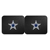 FANMATS 12299 NFL Dallas Cowboys Back Row Utility Car Mats - 2 Piece Set, 14in. x 17in., All Weather Protection, Universal Fit, Deep Resevoir Design, Molded Team Logo