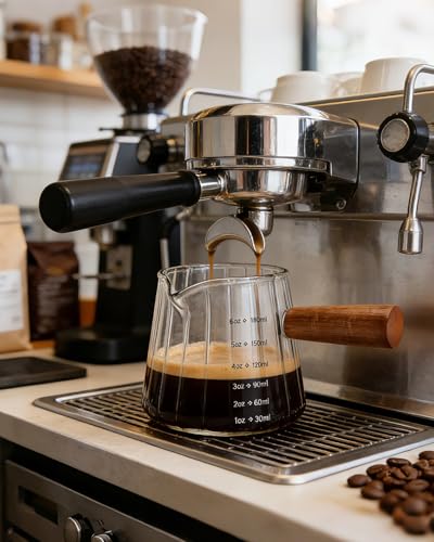 Set de 4 vasos para espresso de 6 oz con mango de madera miniatura 6