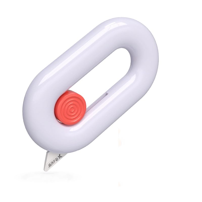 Image of Ceramic Box Cutter Retractable, Safety, Cute, Magnetic Package Opener, Box Opener Cutter for Daily Online Shopping /Kitchen /Office /Baby Beauty Gift Unpacking
