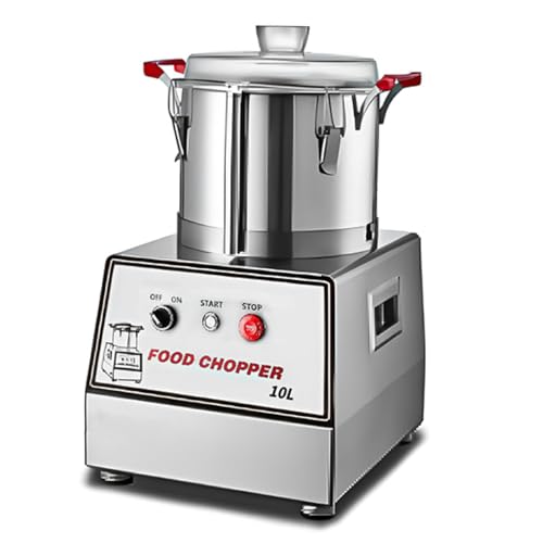 FRANREADER Mezclador de Cocina Multifunción Comercial, Procesador de Alimentos para Carne, Pescado y Verduras, Gran Capacidad para Comedores Industriales y Restaurantes 10L