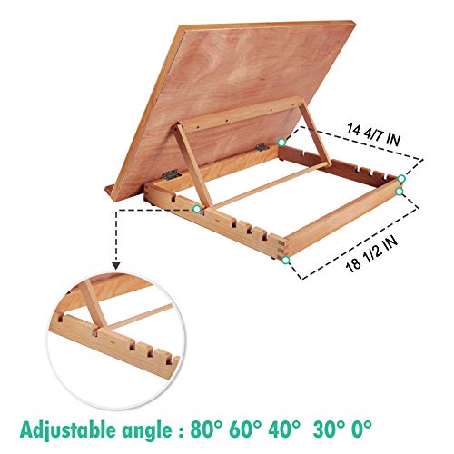 image for Falling in Art Large 5-Position Wood Drafting Table Easel Drawing and 