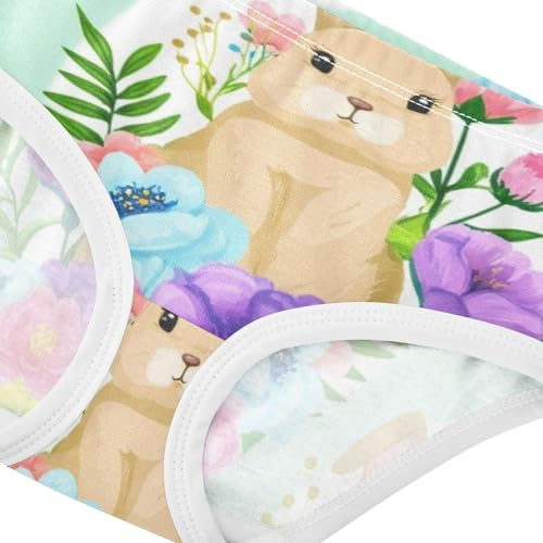 Aesthetic Girls Underwear Toddlers 2t Cotton Little Girl Panties Cute Floral Easter Bunnies Kids Undies Briefs4