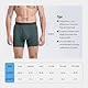 BAMBOO COOL Herren Unterwäsche Boxer Briefs Weiche Bambus Viskose Atmungsaktive Performance Unterwäsche für Männer 4er Pack, Graugrün + Graublau + Dunkelgrau + Olivgrün, Medium