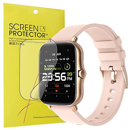 Onetuo Pellicola protettiva per smartwatch Findtime da 1,7 pollici, HD trasparente, flessibile in TPU [senza bolle] [compatibile con custodia] [qualità premium]Pellicola protettiva (6 pezzi)