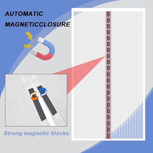 Moustiquaire fenêtre magnétique pour rideau anti mouche été - 5