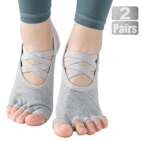 SPENCIAL'S Women Non Slip Yoga Socks With Grips,Cotton Pilates Sports Athletic Dance Short Socks for Girls Ballet Pratice